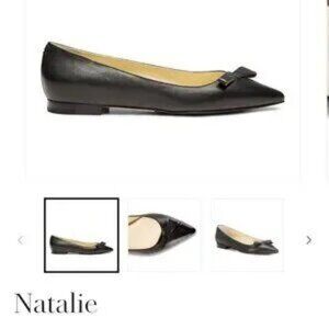 Sarah Flint Natalie Black Bow Tie Slip-On Flat Shoe Size - 40/9-9.5